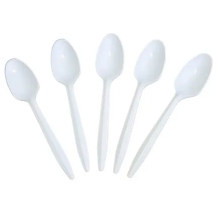[SPOONS] White Plastic Dessert Spoon 1000 pack