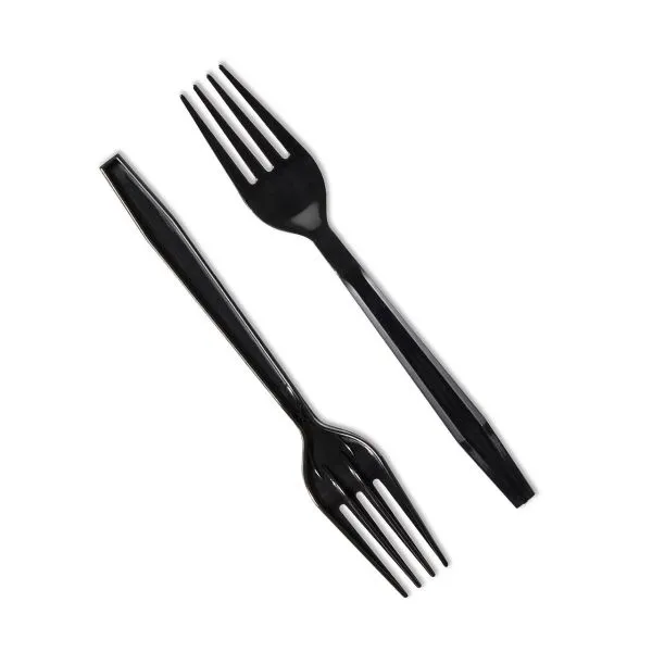 Black Plastic Fork 1000 pack