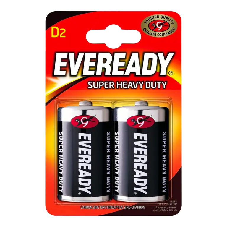 [T-BATTD] Everready Super D Batteries [2 pack]