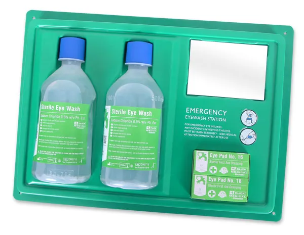 Eyewash Station with Mirror & 2 Bottles