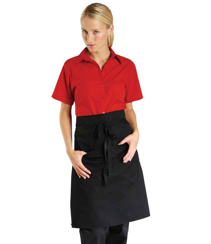 [DE122 BLK ONE] Dennys Waist Apron with Pocket