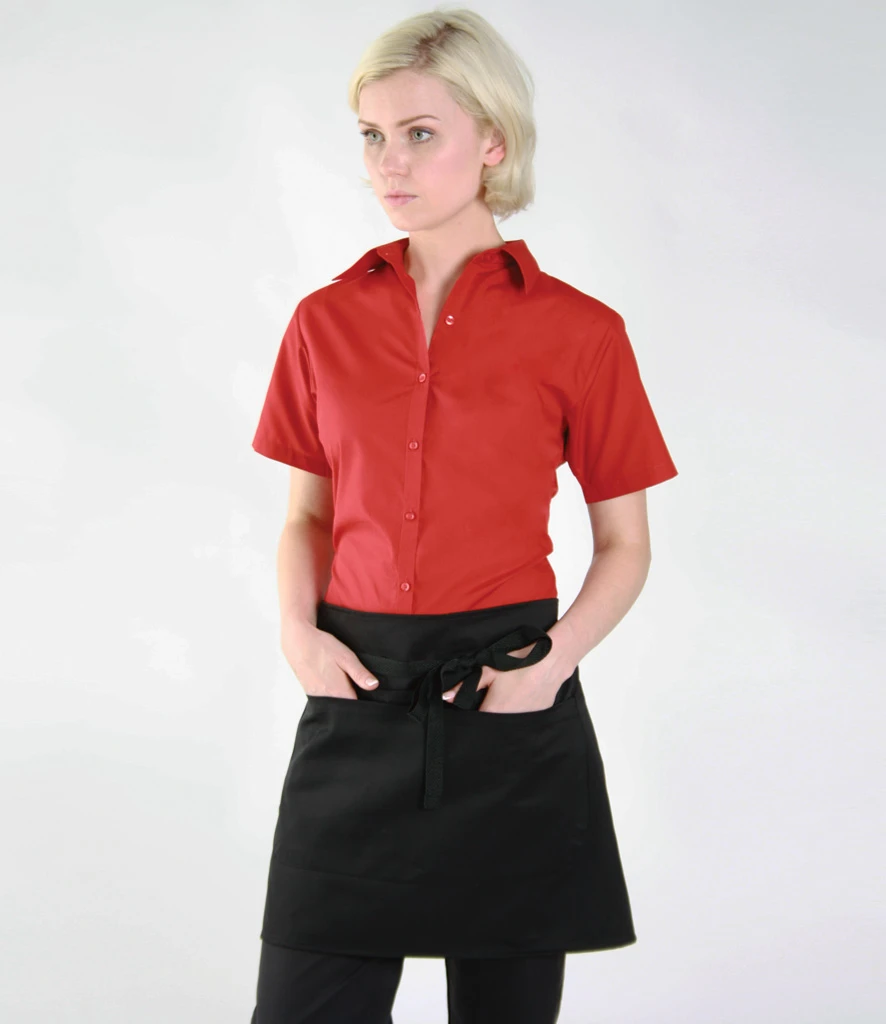 [DE123 BLK ONE] Dennys Bar Apron with Pocket
