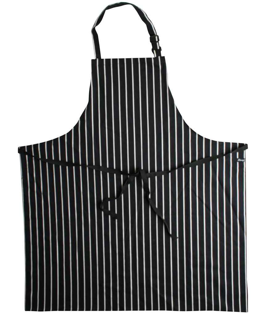[DE145 NV/WH ONE] Dennys Stripe Bib Apron