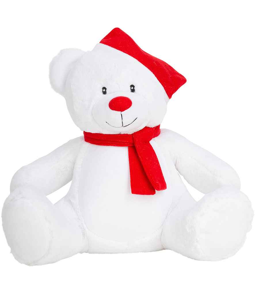 [MM573 WH/RD L] Mumbles Christmas Zippie Bear