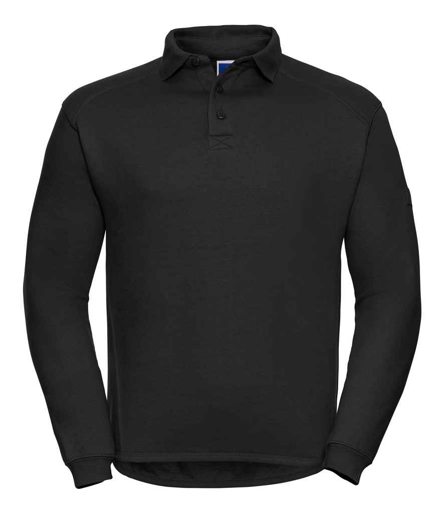 [012M BLK XS] Russell Heavy Duty Collar Sweatshirt (Black, XS)
