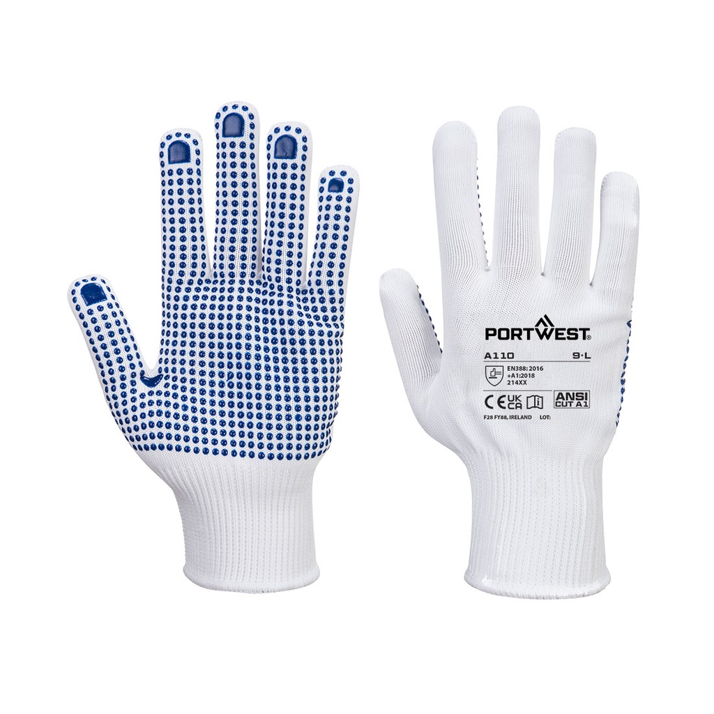 [A110WBRS] A110- Grip 13 PVC Dotted Glove (S)