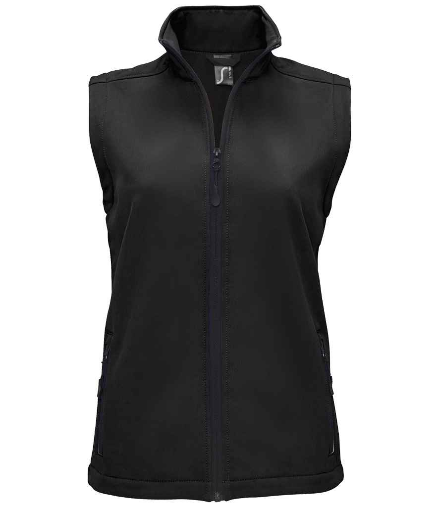 [02888 BLK S] SOL'S Ladies Race Soft Shell Bodywarmer (Black, S)