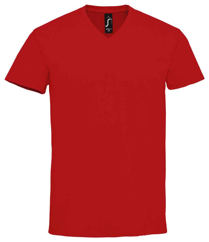 [02940 RED S] SOL'S Imperial V Neck T-Shirt (Red, S)