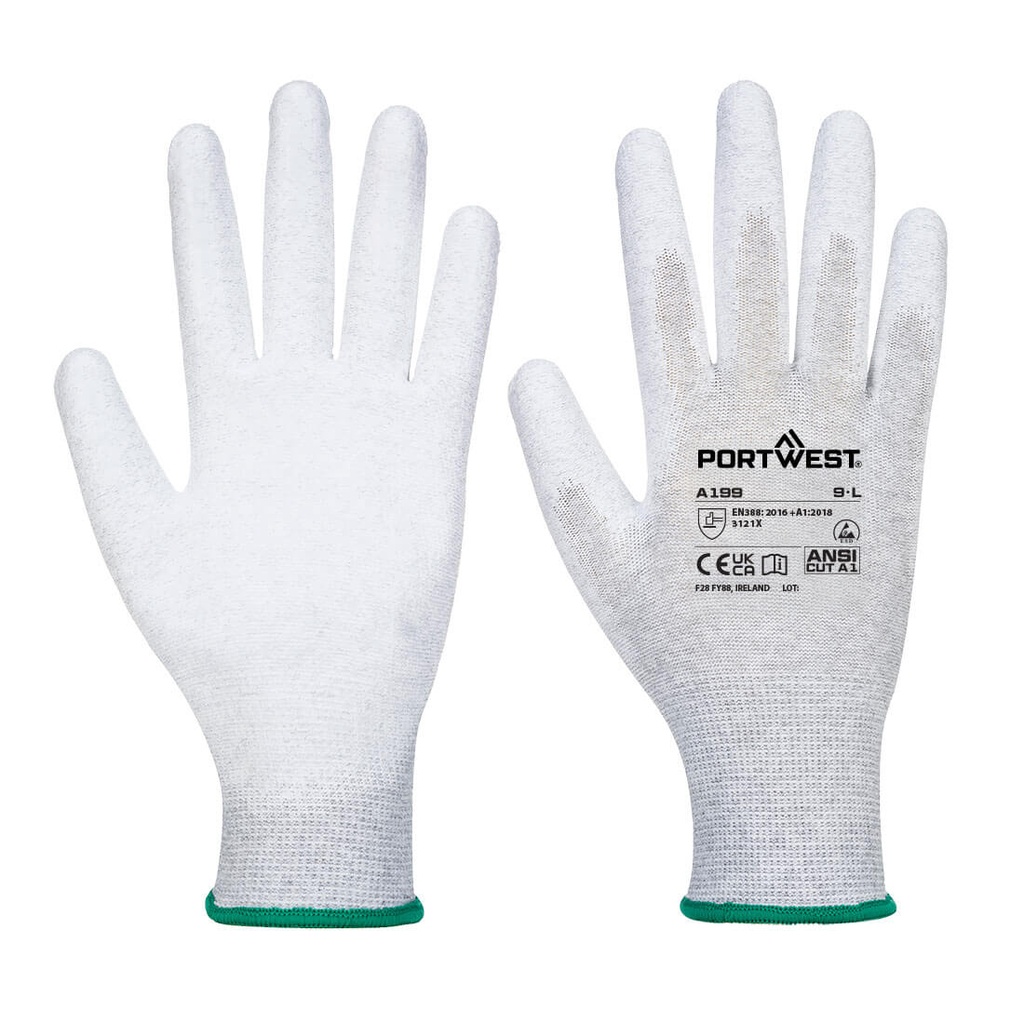 [A199GRRXS] ESD 13 PU Palm Glove (XS)
