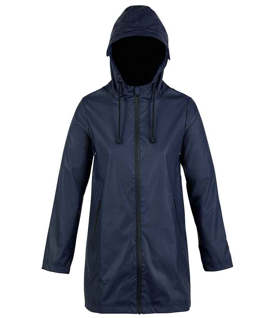 [03175 NGT S] NEOBLU Ladies Antoine Wax Parka Jacket (Night Blue, S)