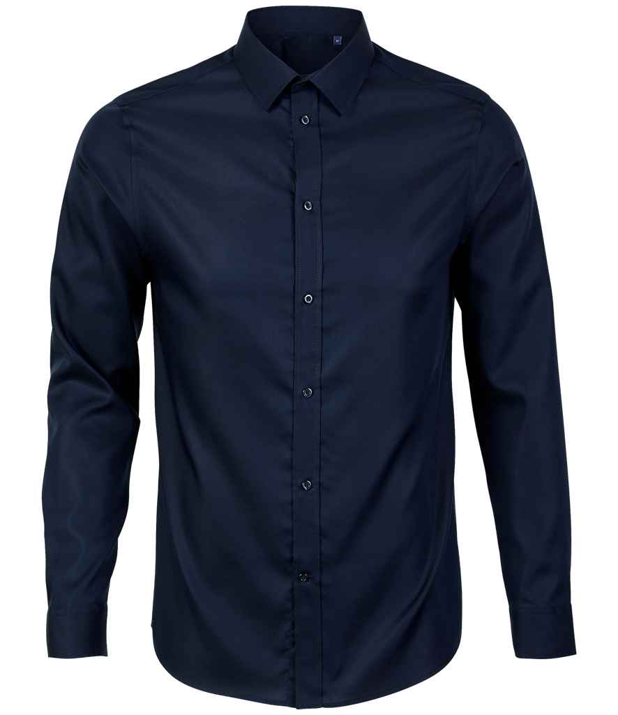 [03182 NGT S] NEOBLU Blaise Long Sleeve Shirt (Night Blue, S)