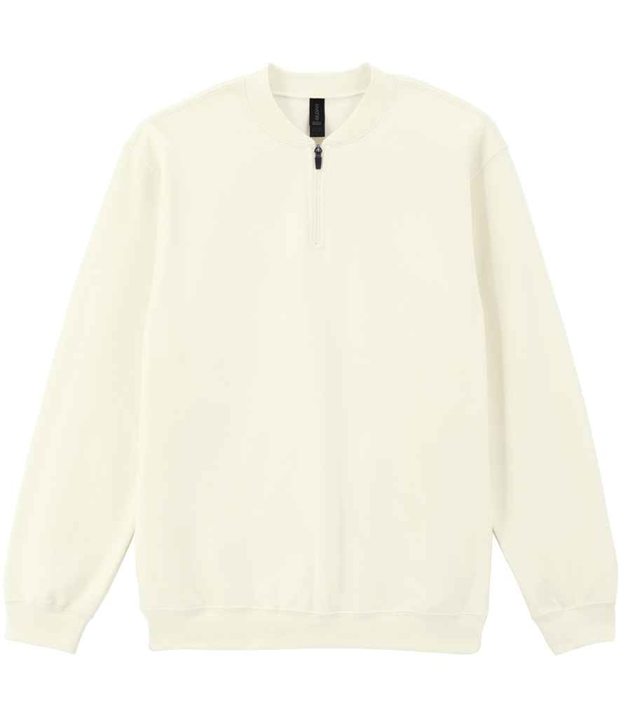 [GD612 OFW S] Gildan SoftStyle® Midweight Fleece 1/4 Zip Sweatshirt (Off White, S)