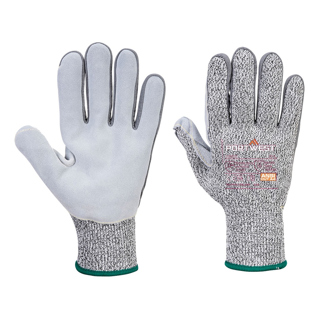 [A630G7RM] Cut D13 Leather Palm Glove (M)