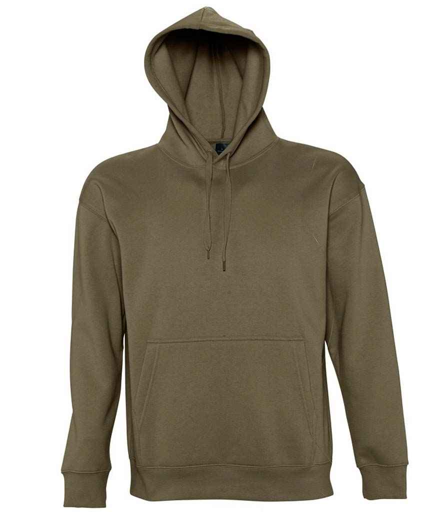 [13251 ARM XS] SOL'S Unisex Slam Hooded Sweatshirt (Army, XS)