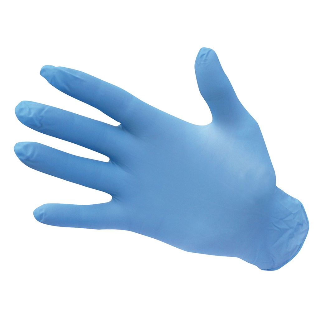 [A925BLUM] Disp 3.5 mil Nitrile Powder Free Disposable Glove (Pk100) (M)