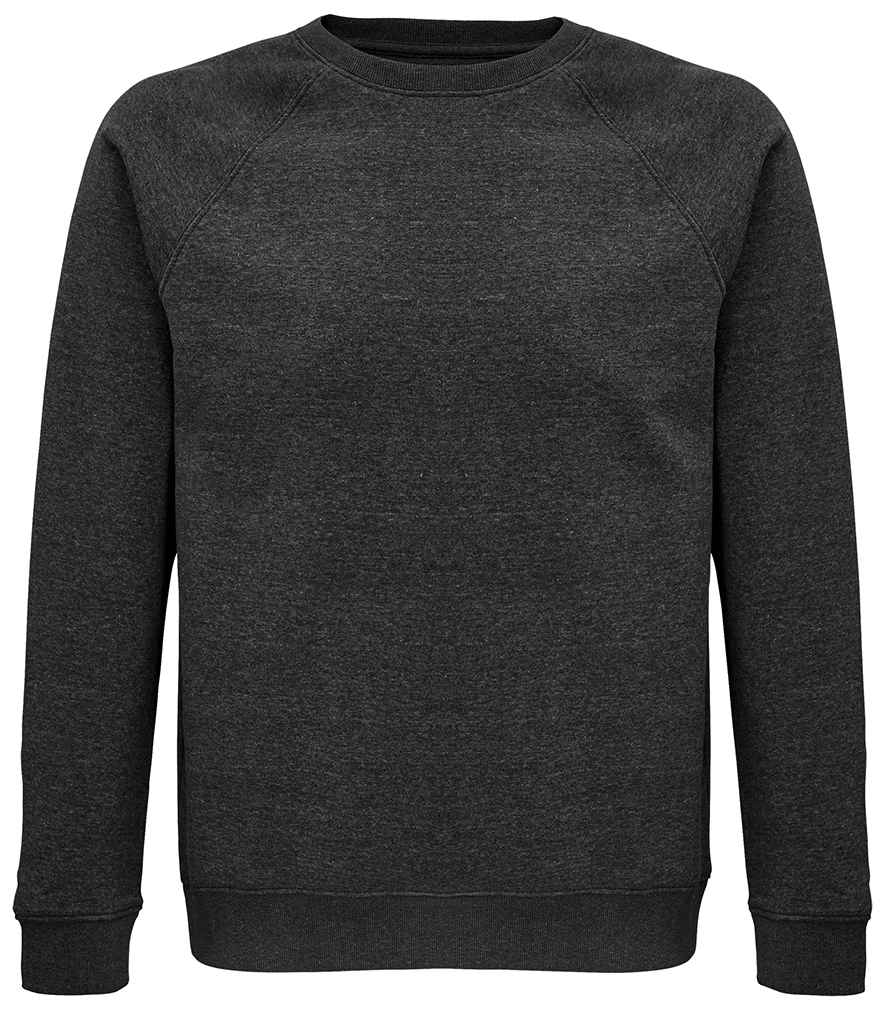 [03567 CHM XXS] SOL'S Unisex Space Organic Raglan Sweatshirt (Charcoal Marl, XXS)