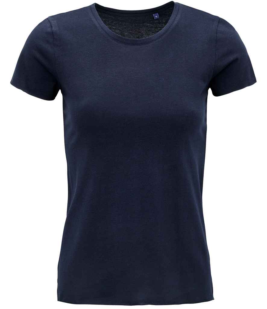 [03571 NGT S] NEOBLU Ladies Leonard Soft Organic T-Shirt (Night Blue, S)