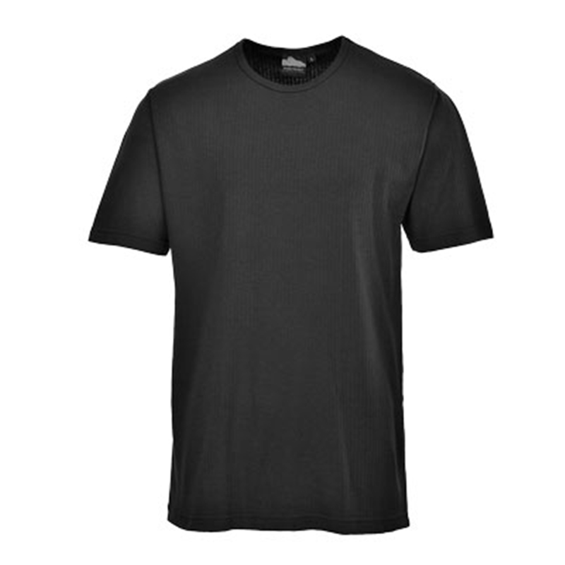Portwest Thermal T-Shirt Short Sleeve (Black, XS)