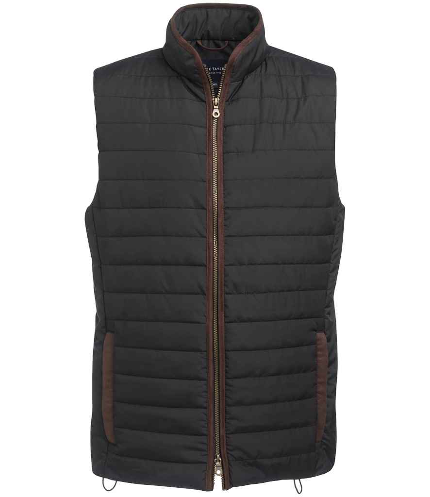 [BK528 BLK XS] Brook Taverner Tampa Quilted Gilet (Black, XS)