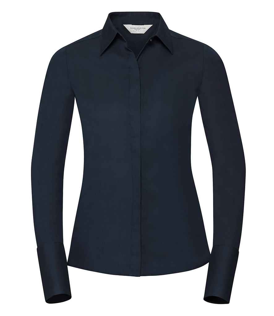 [960F BNV XS] Russell Collection Ladies Ultimate Stretch Shirt (Bright Navy, XS)
