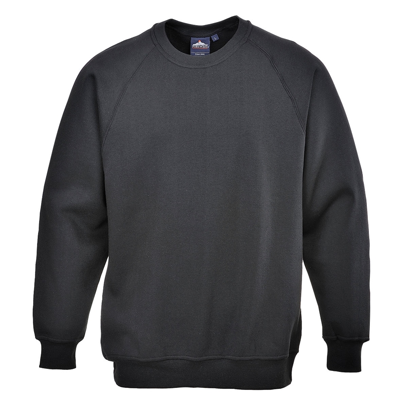 Portwest Roma Sweatshirt (Black, XS)