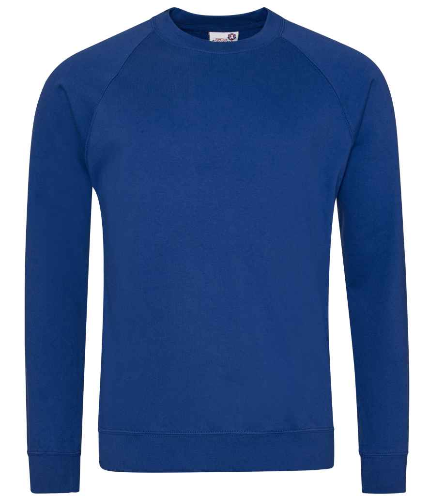 [AC001 ADR XS] AWDis Academy Senior Raglan Sweatshirt (Deep Royal, XS)