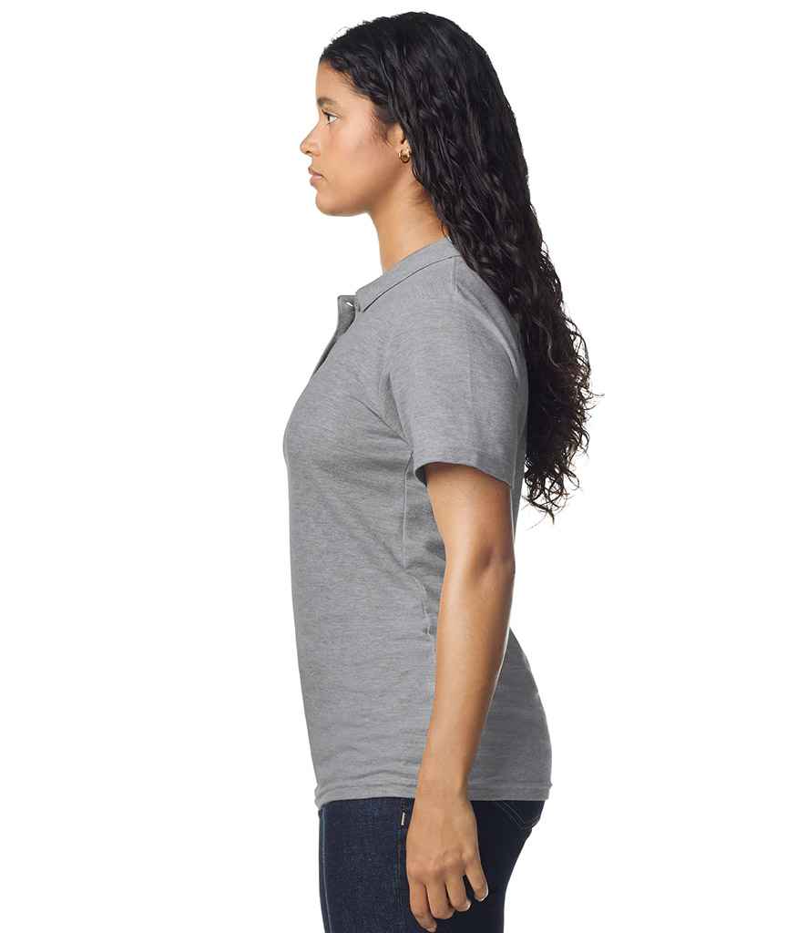 [GD75 SGY S] Gildan Ladies SoftStyle® Double Piqué Polo Shirt (Sport Grey, S)