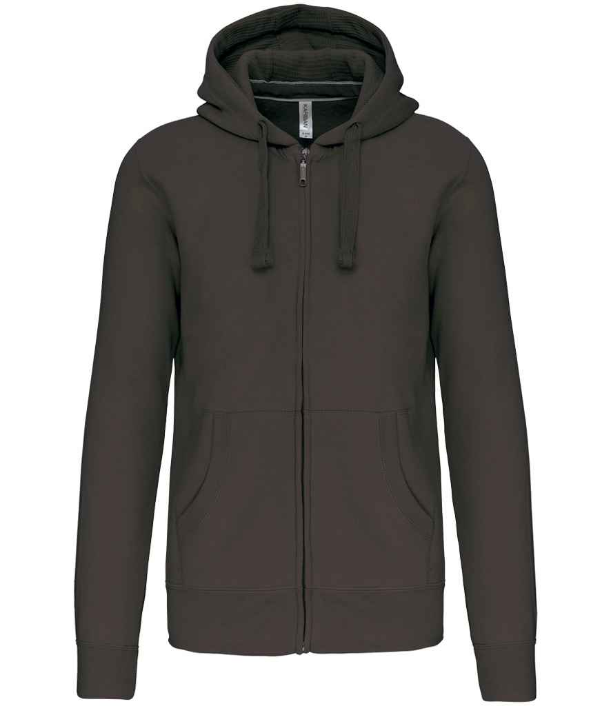 [KB454 DGY XS] Kariban Full Zip Hooded Sweatshirt (Dark Grey, XS)