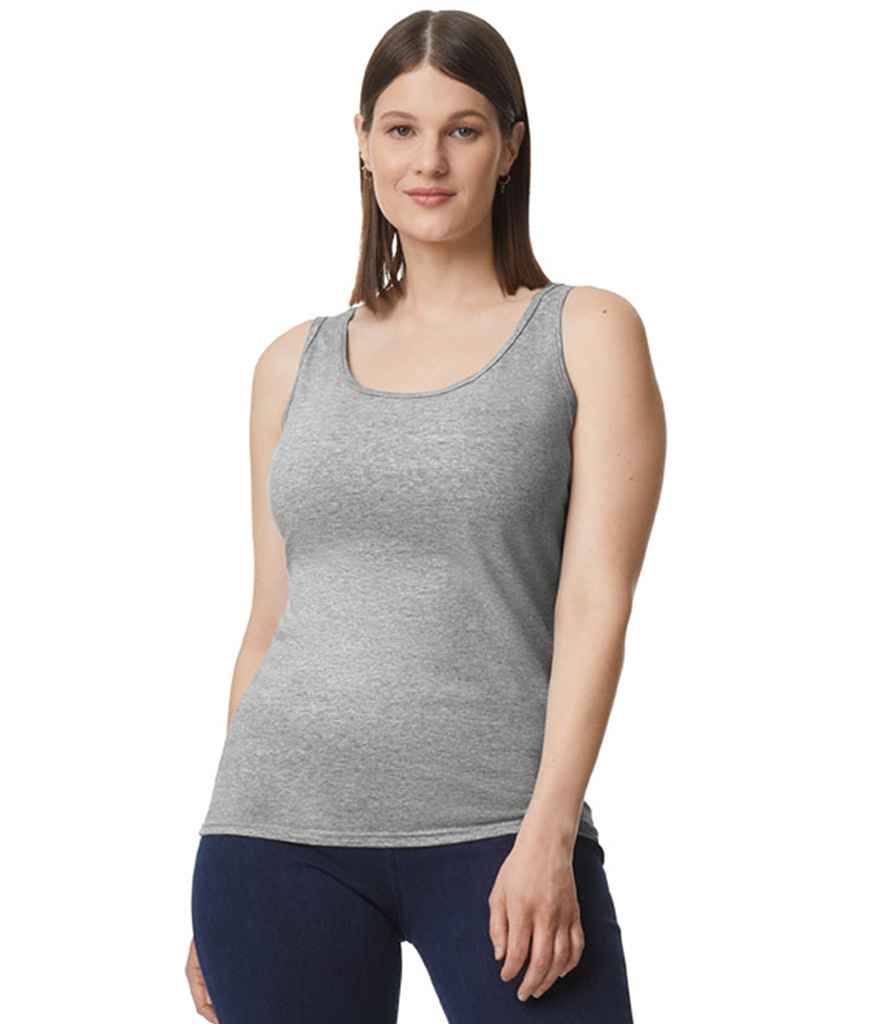 [GD77 SGY S] Gildan Ladies SoftStyle® Tank Top (Sport Grey, S)