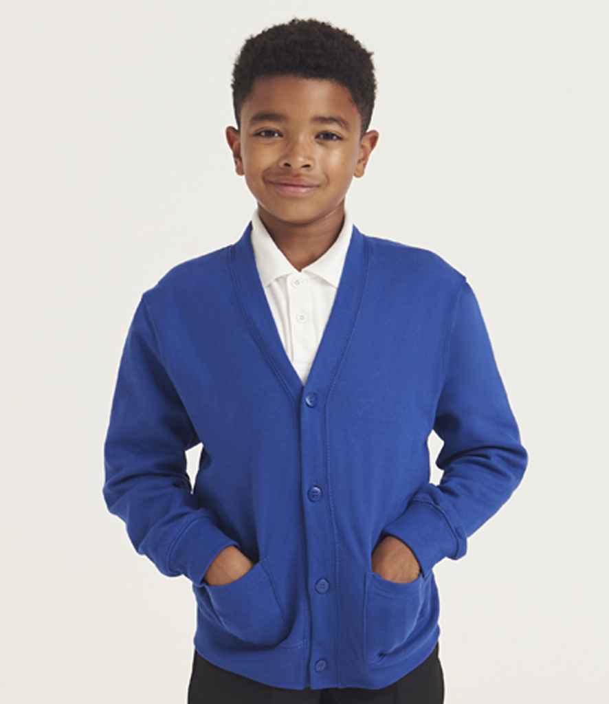 [AC002B ADR 3-4] AWDis Academy Kids Sweat Cardigan (Deep Royal, 3-4)