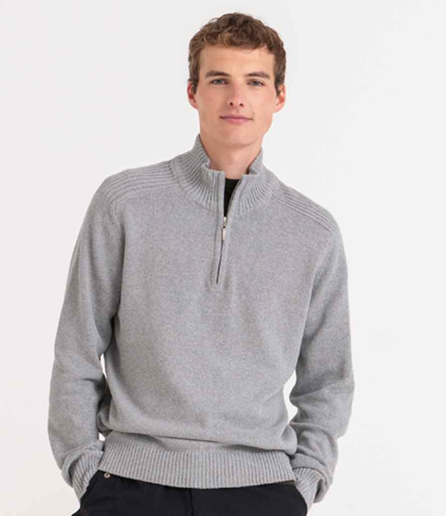 [EA061 BLK XS] Ecologie Unisex Wakhan Zip Neck Sustainable Sweater (Black, XS)