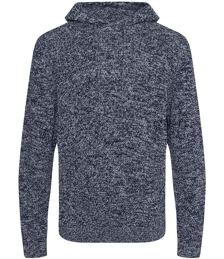 [EA080 NV/HE XS] Ecologie Unisex Iguazu Sustainable Knitted Hoodie (Navy/Heather Grey, XS)