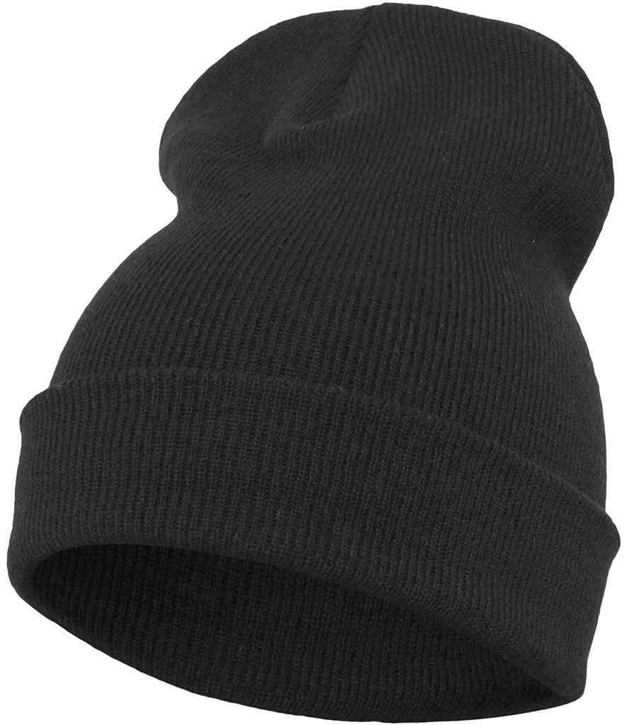 [F1501KC BLK ONE] Flexfit Heavyweight Long Beanie (Black)