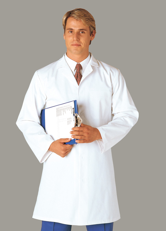 Mens Food Coat One Pocket (Navy, XS, Short)