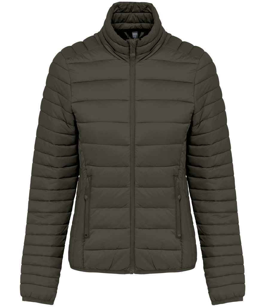 [KB6121 DKH XS] Kariban Ladies Lightweight Padded Jacket (Dark Khaki, XS)