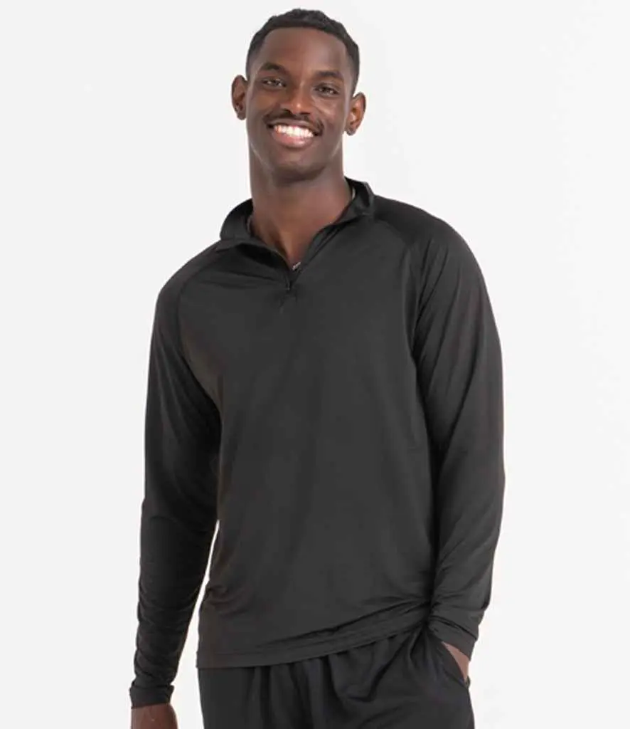 [JC230 JBK XS] AWDis Lightweight Active 1/4 Zip Top (Jet Black, XS)