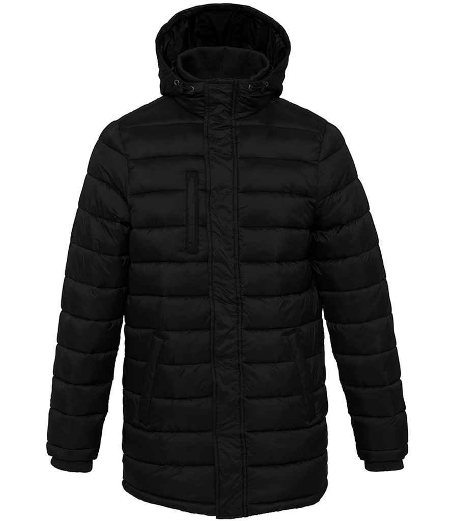 [KB6128 BLK S] Kariban Lightweight Long Padded Parka Jacket (Black, S)