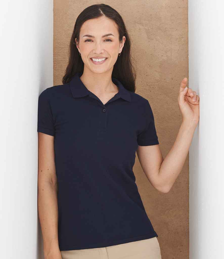 [H102 BLK XXS] Henbury Ladies Modern Fit Cotton Piqué Polo Shirt (Black, XXS)
