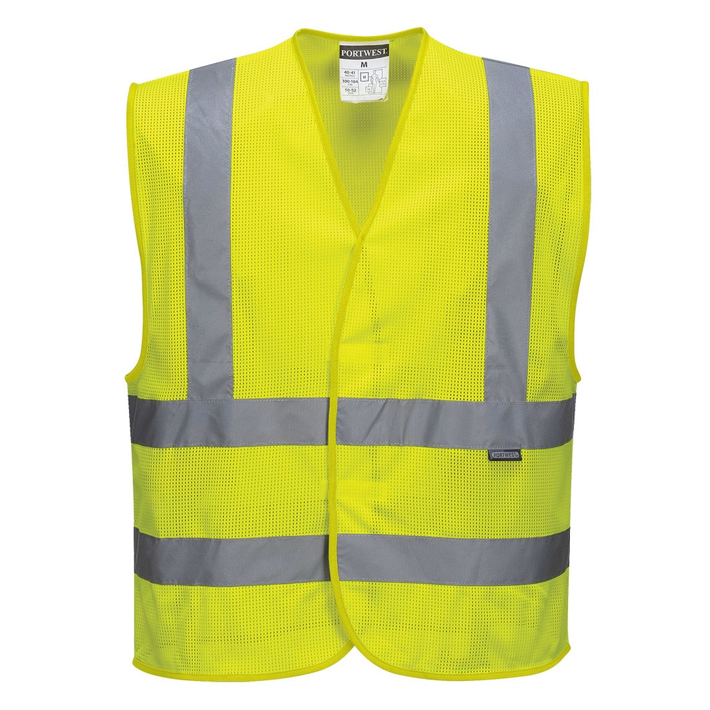 [C370YERS/M] Hi-Vis Mesh Band and Brace Vest (Yellow/Black, S/M)
