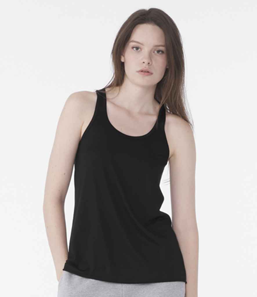 [BL8800 NPI S] Bella Ladies Flowy Racer Back Tank Top (Neon Pink, S)