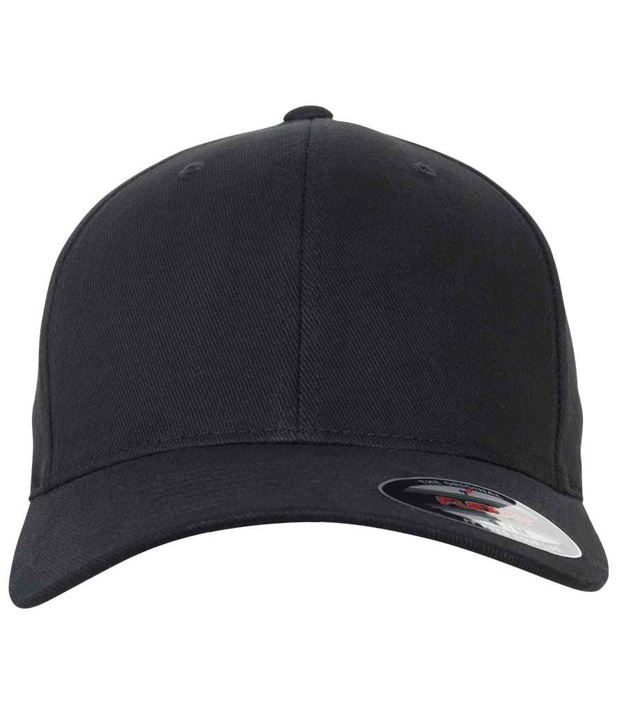 [F6377 BLK S/M] Flexfit Brushed Twill Cap (Black, S/M)
