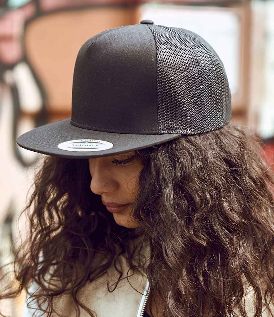 [F6506 DN/NV ONE] Flexfit 5 Panel Retro Trucker Cap (Dark Navy/Navy)