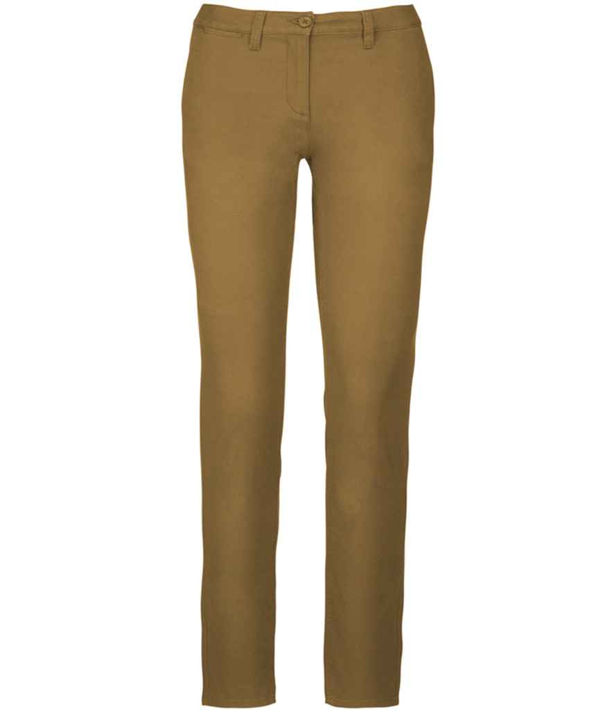 [KB741 CAM 8=34] Kariban Ladies Chino Trousers (Camel, 8=34)