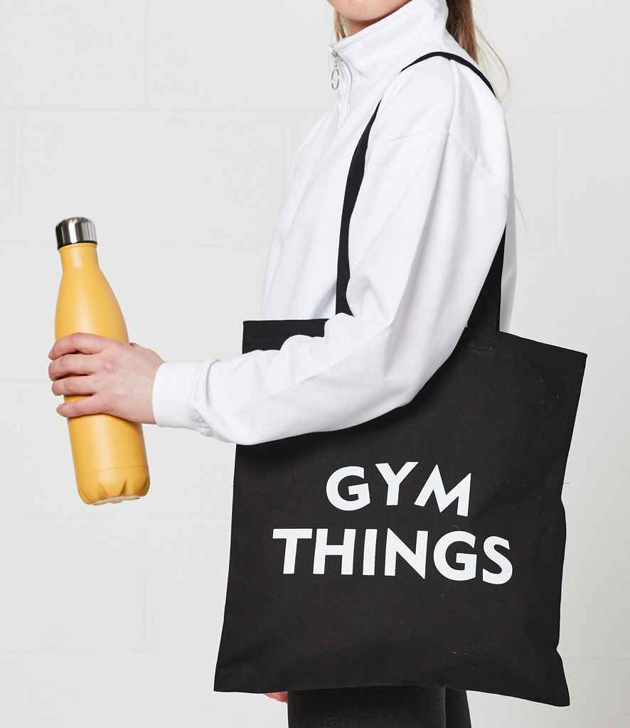 [BR001 TUR ONE] Brand Lab Cotton Long Handle Shopper (Turquoise Blue)