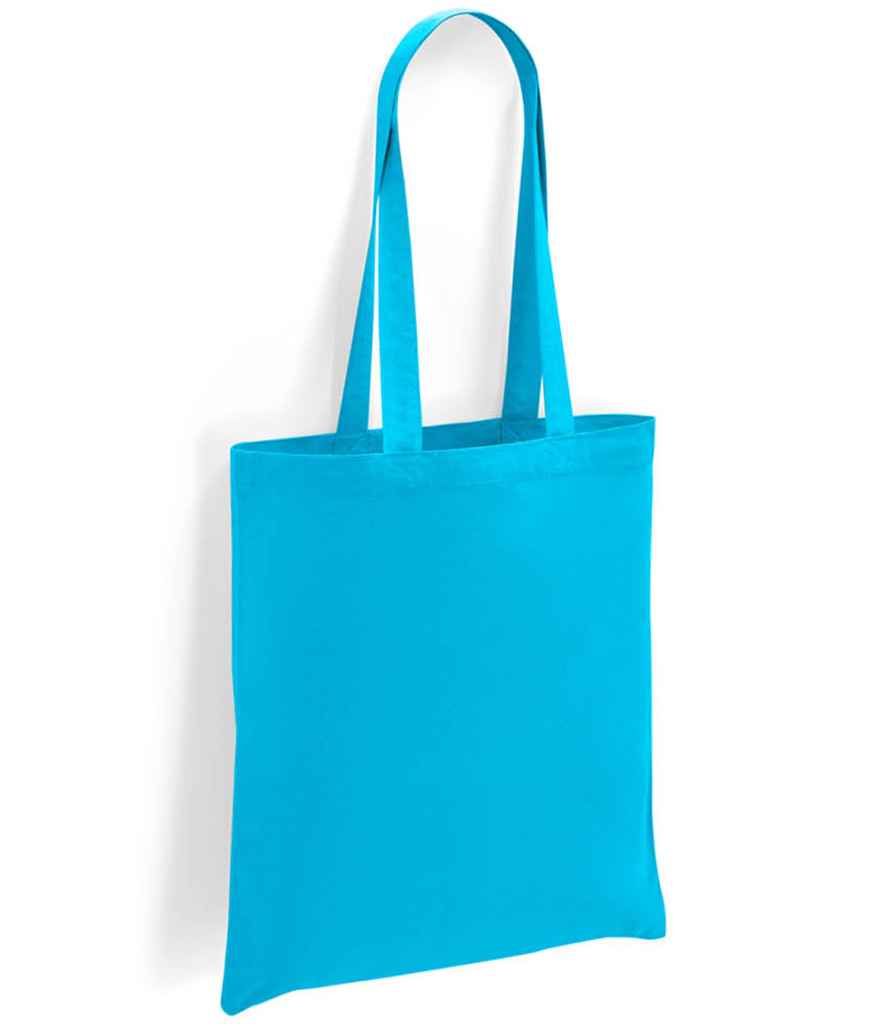 [BR001 TUR ONE] Brand Lab Cotton Long Handle Shopper (Turquoise Blue)