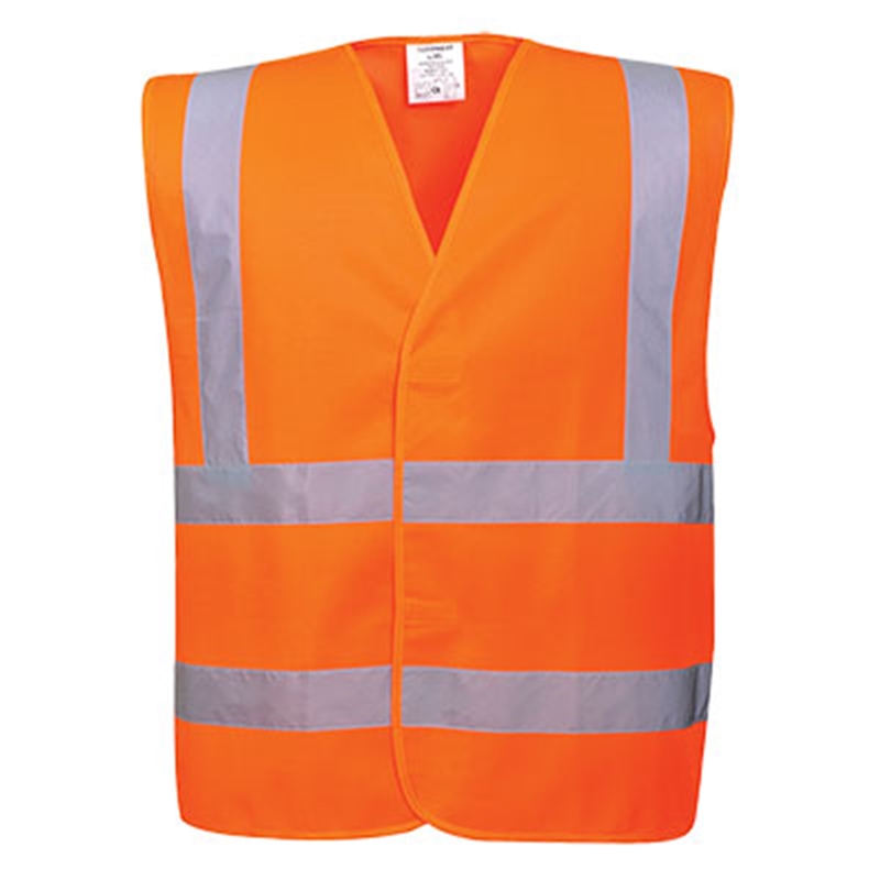 Portwest Hi-Vis Two Band & Brace Vest (Yellow, S/M)