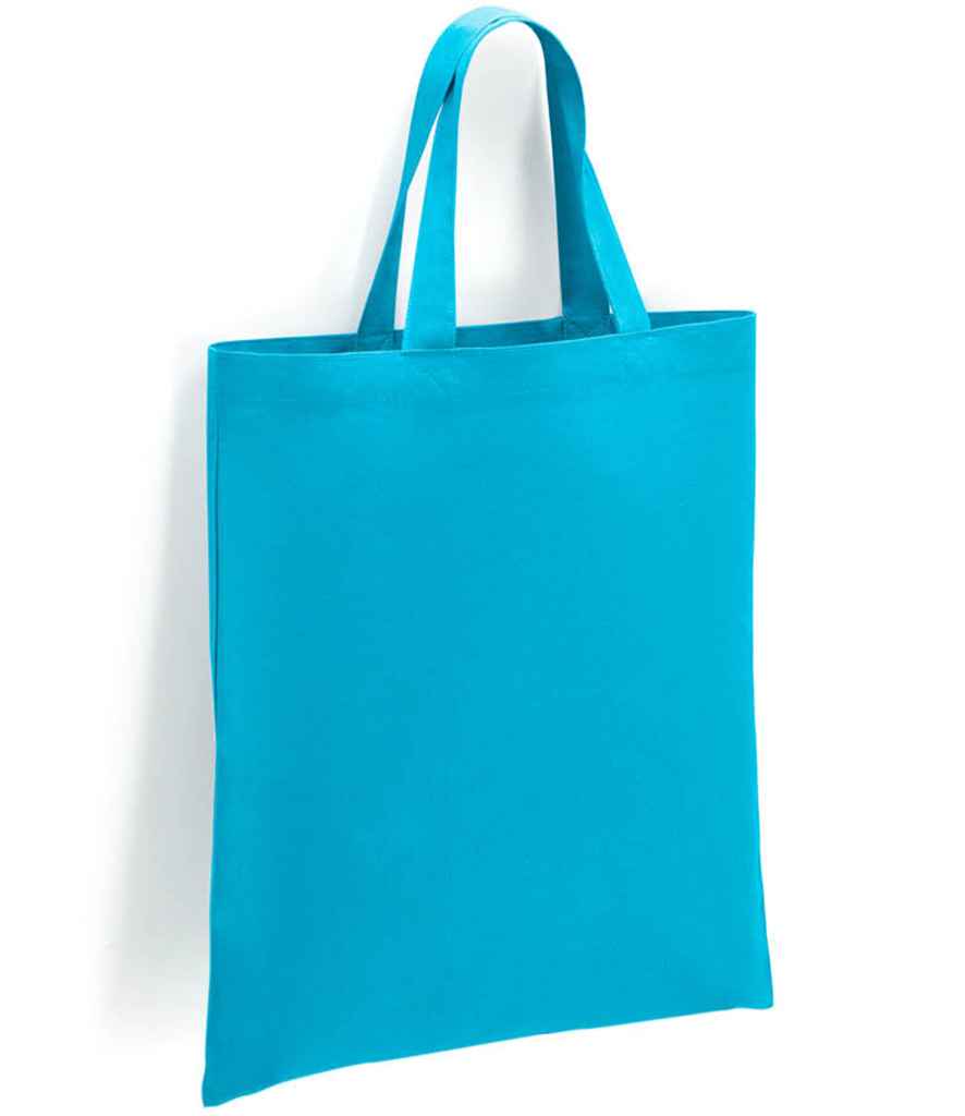 [BR002 TUR ONE] Brand Lab Cotton Short Handle Shopper (Turquoise Blue)