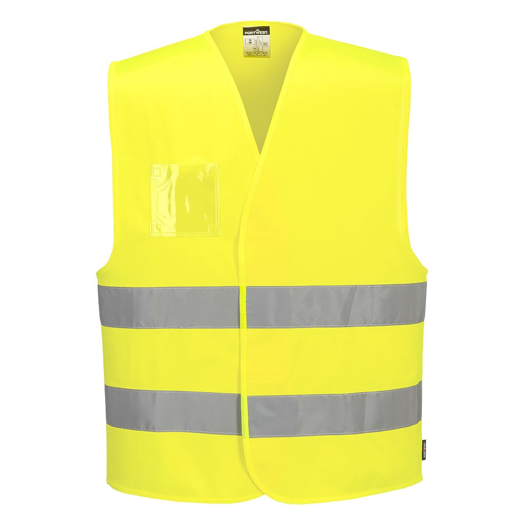 [C475YERS/M] Hi-Vis Two Band Dual ID Holder Vest (S/M)