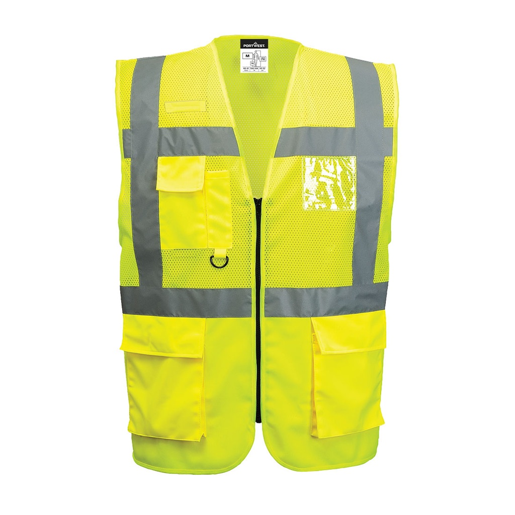 [C496YERS] Madrid Hi-Vis Half Mesh Executive Vest (S)