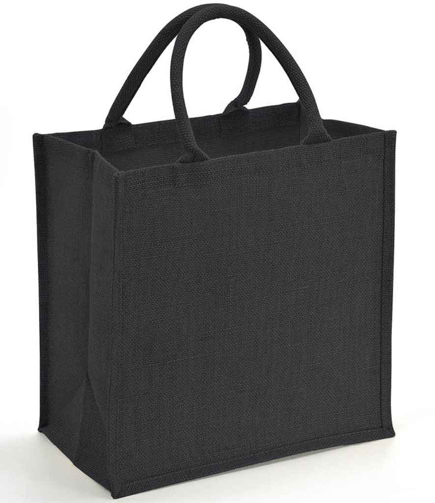 [BR102 BLK ONE] Brand Lab Natural Jute Tote (Black)